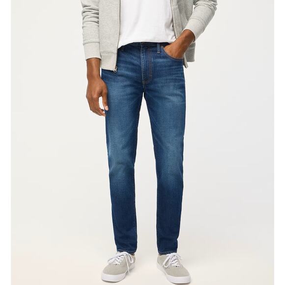 J.Crew Flex Jeans 32x32 Blue Denim Medium Stretch Straight Fit Zip Fly 5-Pocket - Picture 1 of 8